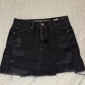 American Eagle Black Jean Skirt